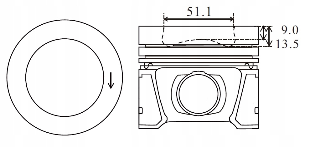 фото №1, Поршень mv parts p5249a std vw 2.0tdi 15-
