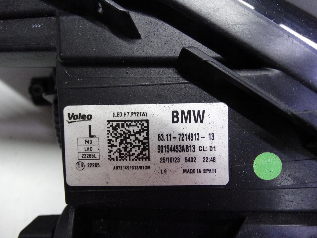 фото №10, Bmw 1 f40 2019-2024 лампа левая обычная 7214913 оригинальная