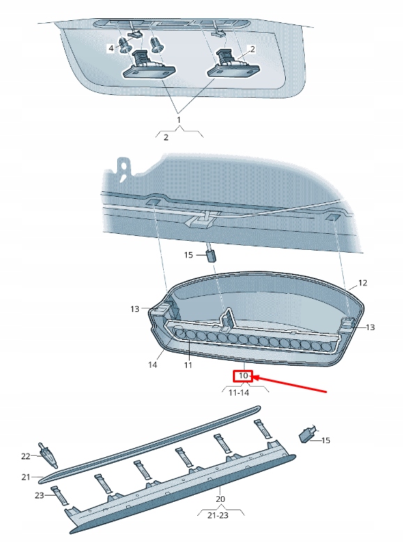фото №3, Skoda rapid nh rear third brake центральний стоп light 5jh945097b9b9
