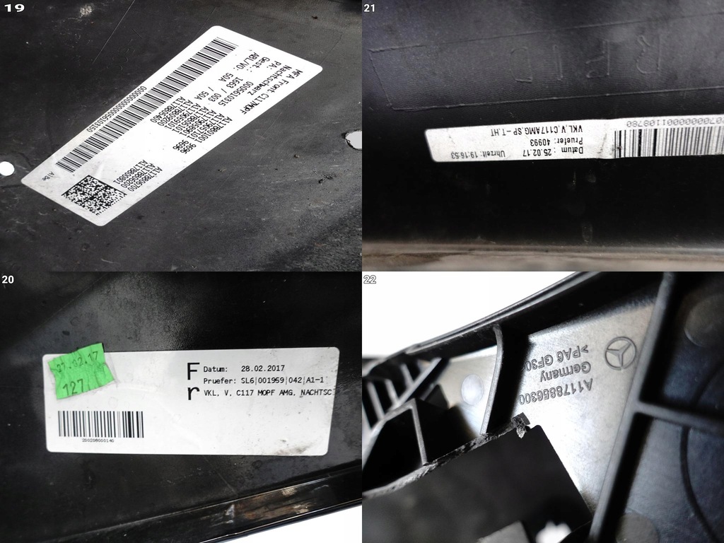 фото №14, Mercedes cla c117 x117 lift mopf 45 amg 16-19 бампер перед pdc