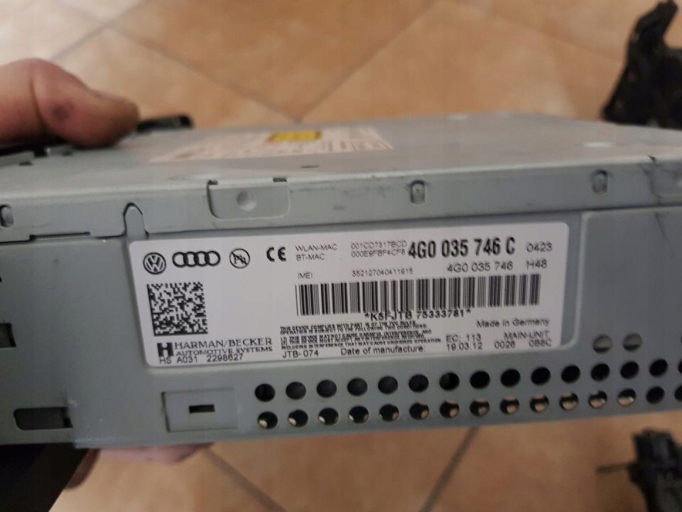 фото №5, Тюнер mmi радио audi a6 c7 a7 4g0035082c