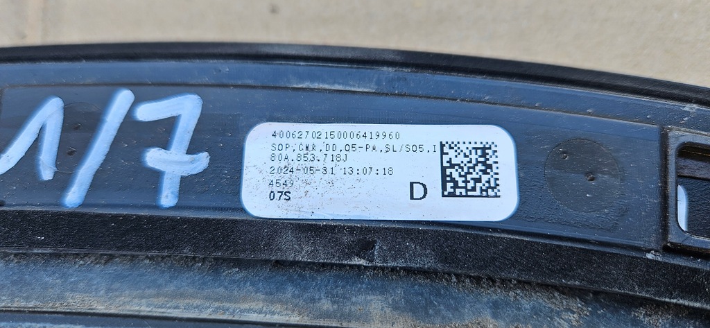 фото №7, Молдинг перед правая na крыло audi q5 80a lift 80a853718j sq5 s line