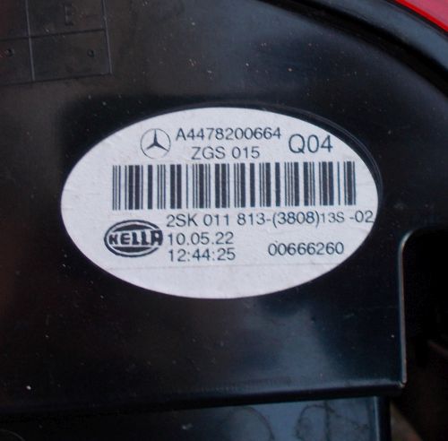 фото №5, Mercedes vito w447 v-klasa 14+. правая задняя led