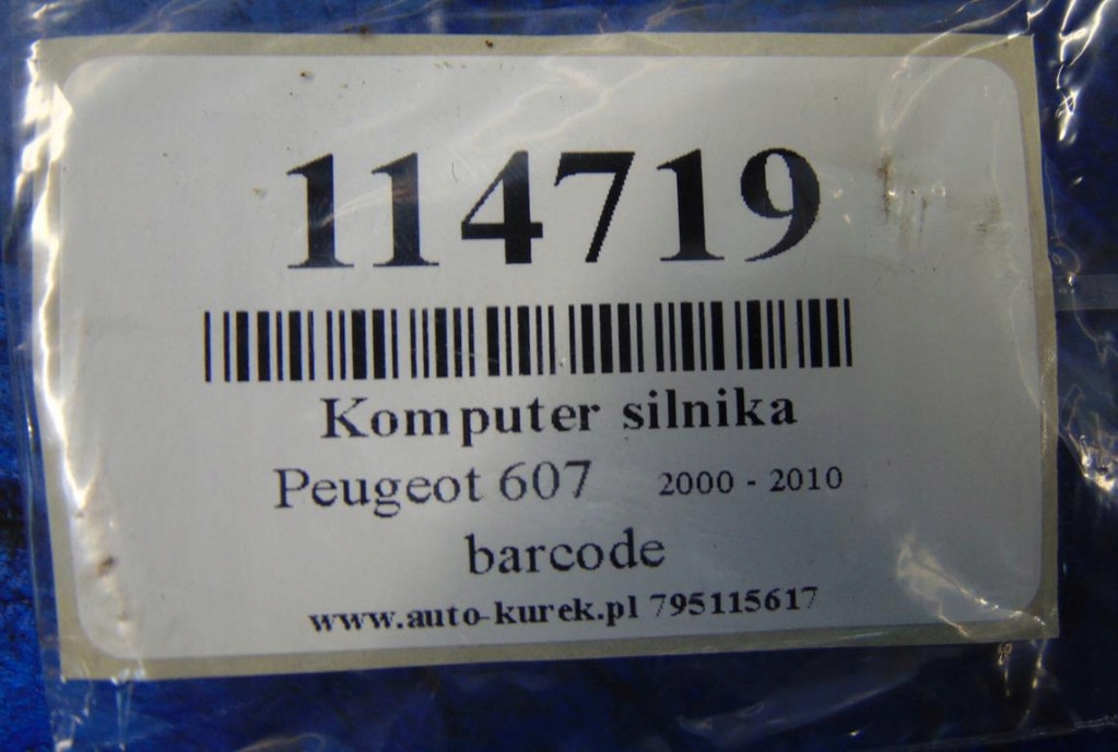 фото №5, Peugeot 607 бортовий комп'ютер двигуна 2.2hdi 0281010567