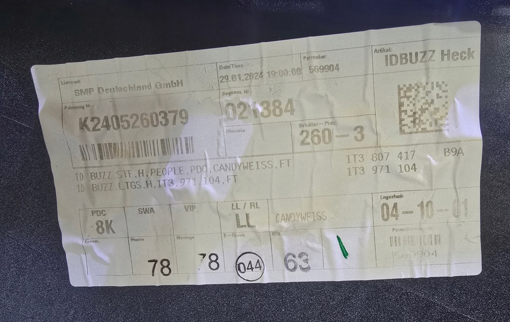 фото №13, Бампер vw id.buzz бампер задняя задний 4pdc новый oem lb9a 1t3807417