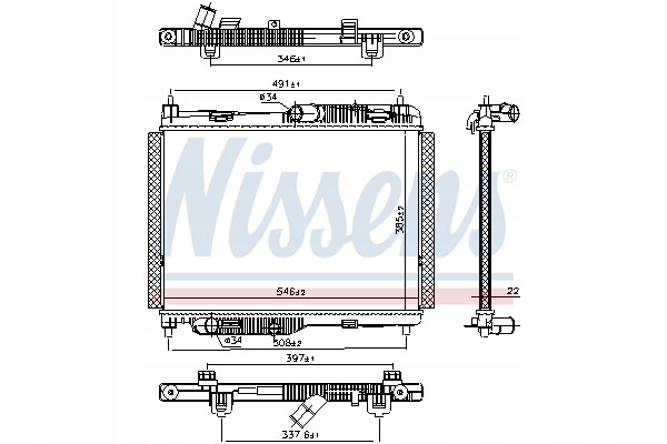 Nissens 606662 радиатор двигателя ford с Разборки