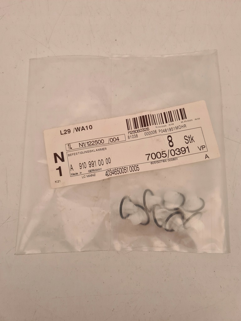 фото №1, Кліпса накладки зачіп mercedes sprinter 907 910 a9109910000 nowe