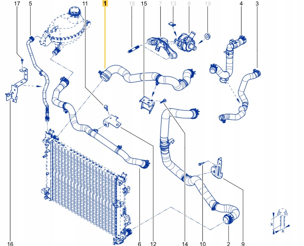 Шланг води renault express van 1.3 tce в Україні