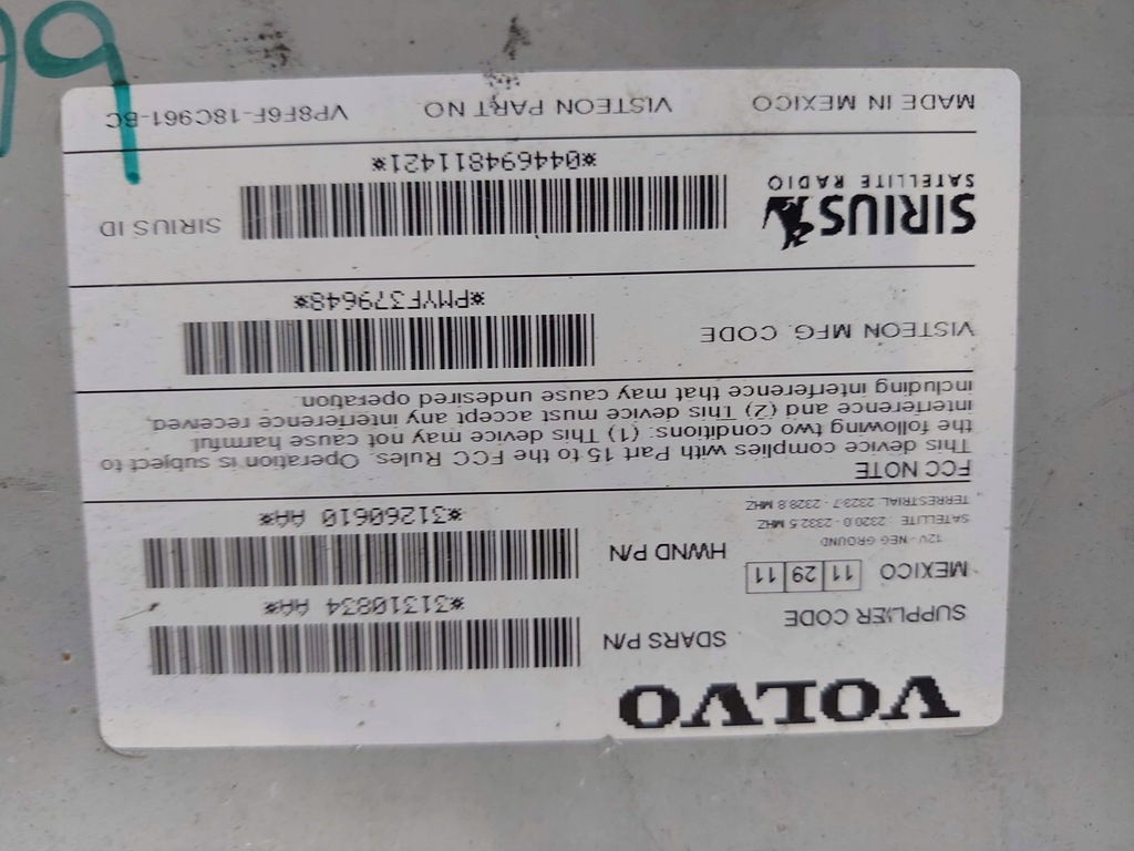 фото №2, Модуль тюнер радіо 31260610 volvo s60 v60