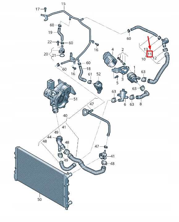 фото №7, Skoda karoq nu охолоджуюча рідина шланг quick acting з'єднувач 5q0122291h