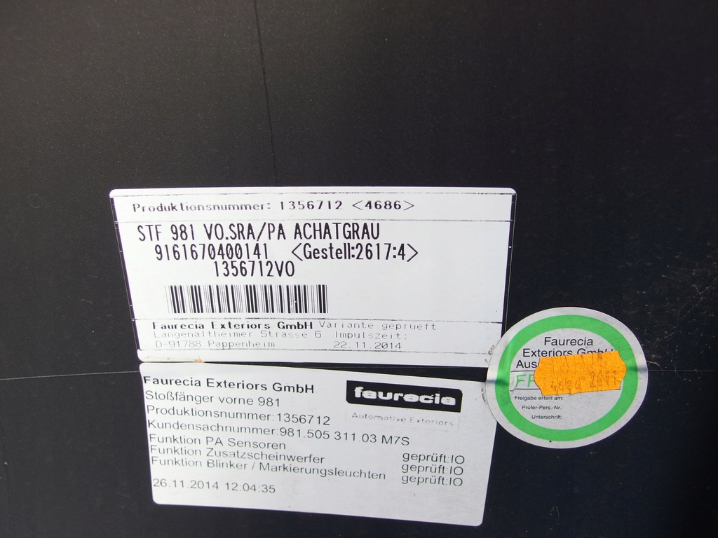 фото №14, Бампер передний porsche boxter 981