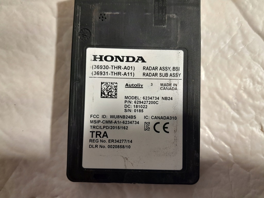 фото №5, Honda odyssey v 18- датчик поперечина движения радар 36930-thr-a01 36931-thr-a11