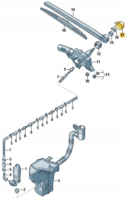 фото №13, Накладка заглушка задній двірники audi a3 a4