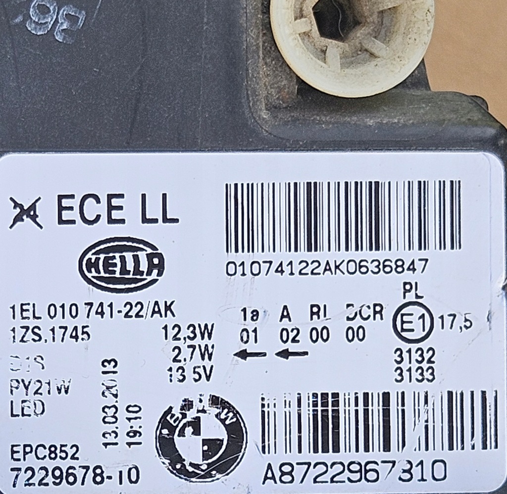 фото №7, Bmw serii 1 f20 f21 11-15 bi ксенон лампа права ліва