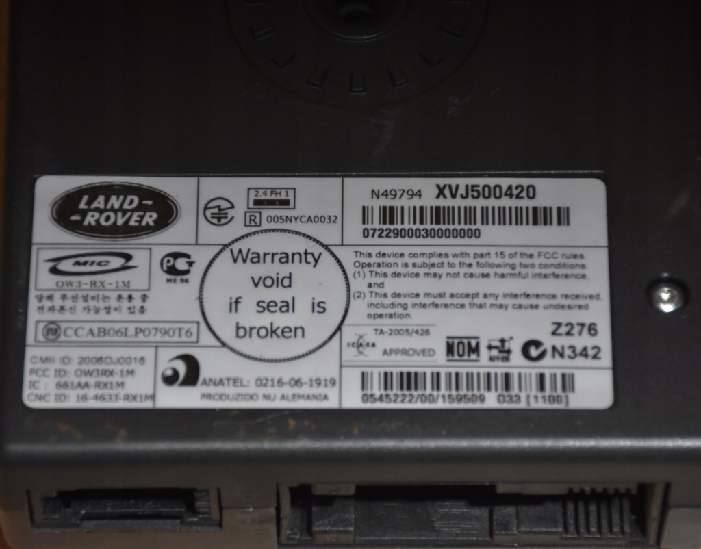 Чейнджер считыватель dvd модуль bluetooth land rover discovery 3 3 xqe500060 Цена