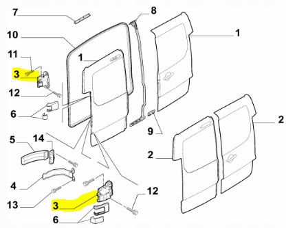 фото №11, Петля двері задня fiat scudo оригінальний номер 1497835080