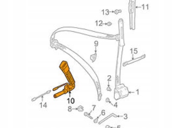 фото №9, Bmw 6 e64 передняя левая пряжка поперечина с натяжитель 72119119551оригинальная