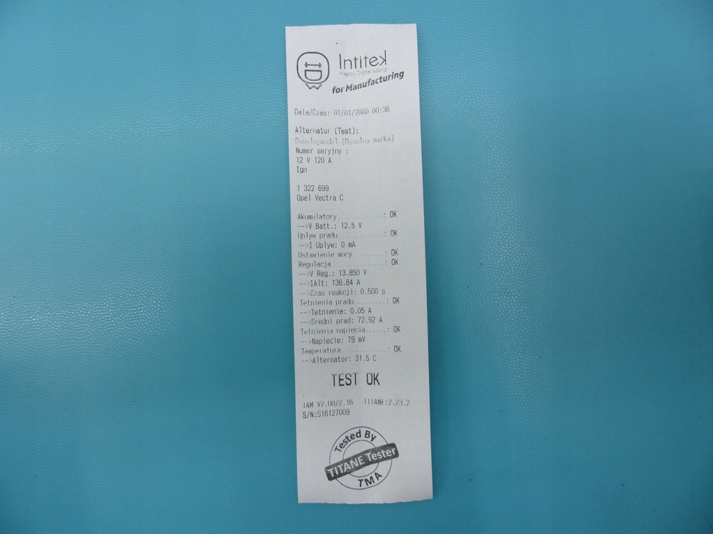 фото №7, Test генератор opel vectra c 0124425004,