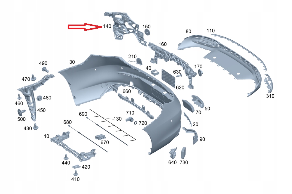 Mercedes-benz cle a236 направляющая бампера правый задний  a2368801200, a2368852400 Киев