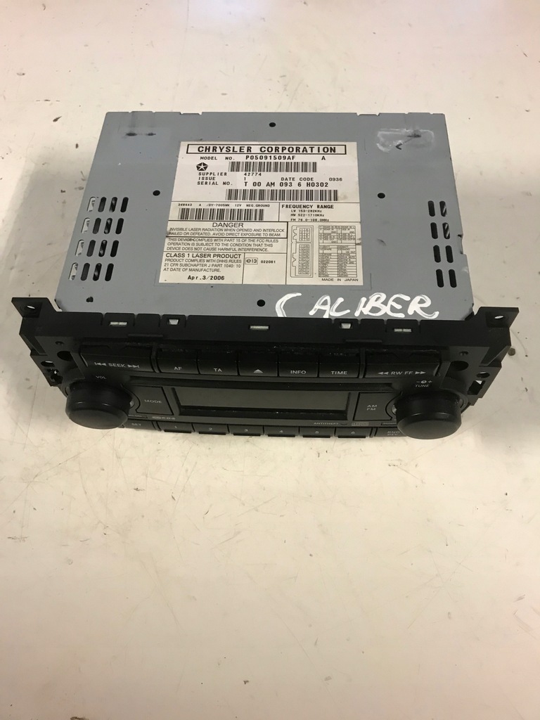 фото №1, Dodge caliber радио cd p05091509f