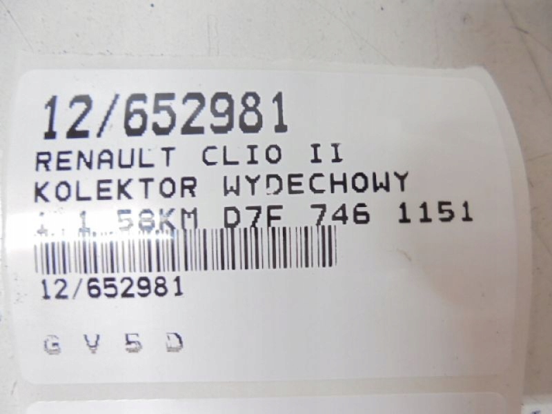 фото №10, Clio ii колектор випускний 115118 1,2 16v