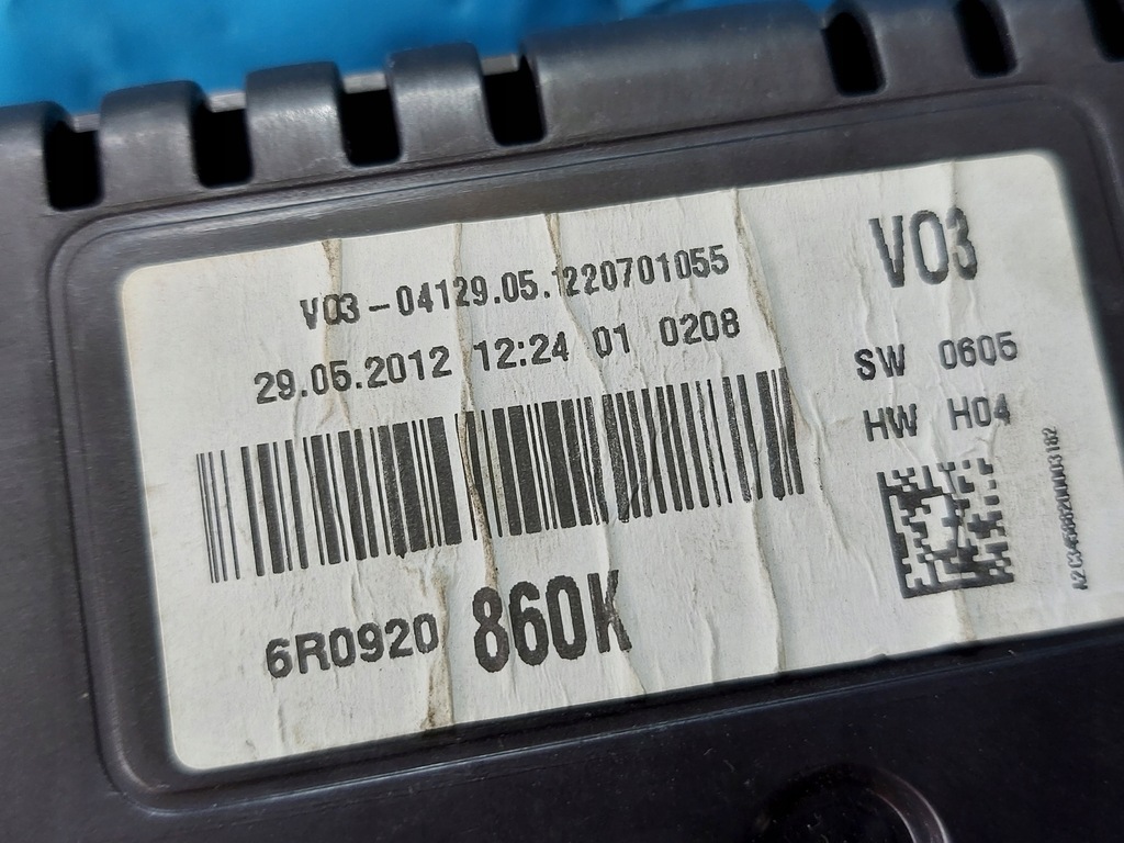 фото №8, Счетчик приборная панель vw polo 1.2 tsi 2012r 6r 6r0920860k