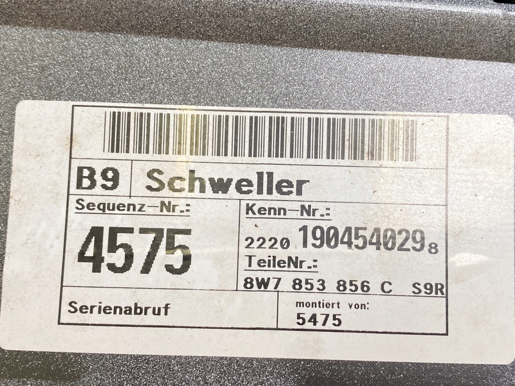 фото №4, Audi a5 8w cabrio sline молдинг порог правая ls9r