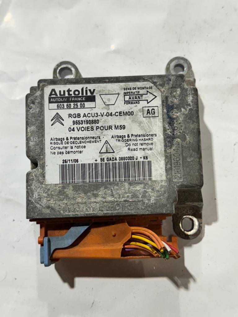 фото №1, Датчик модуль подушка безопасности citroen berlingo 9653190880