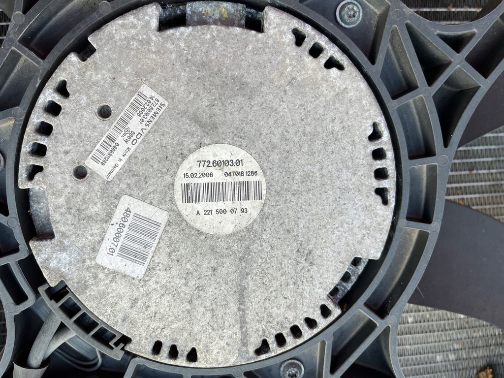 фото №8, Mercedes w221 3.0cdi радіатор вентилятор комплект