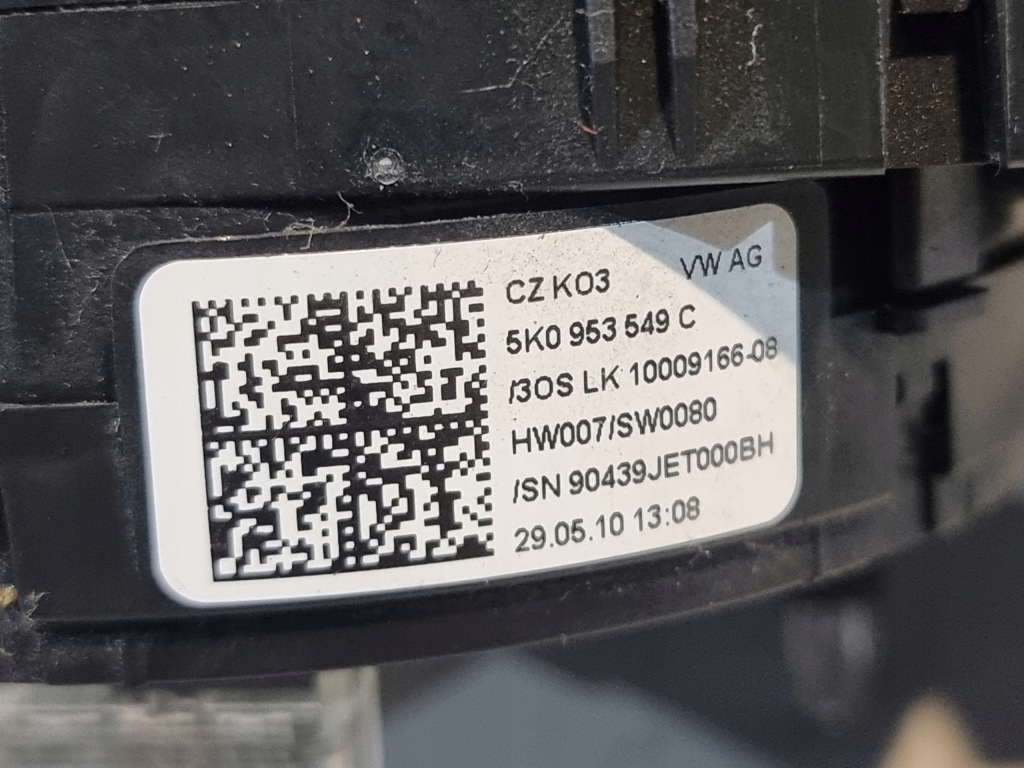 фото №8, Переключатель комбинированный лента оригинальный номер 5k0953507ba 5k0953549c vw golf vi hb 5d 10r