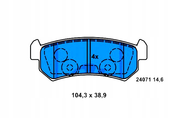 фото №1, Ate тормозные колодки тормозные chevrolet lacetti nubira daew