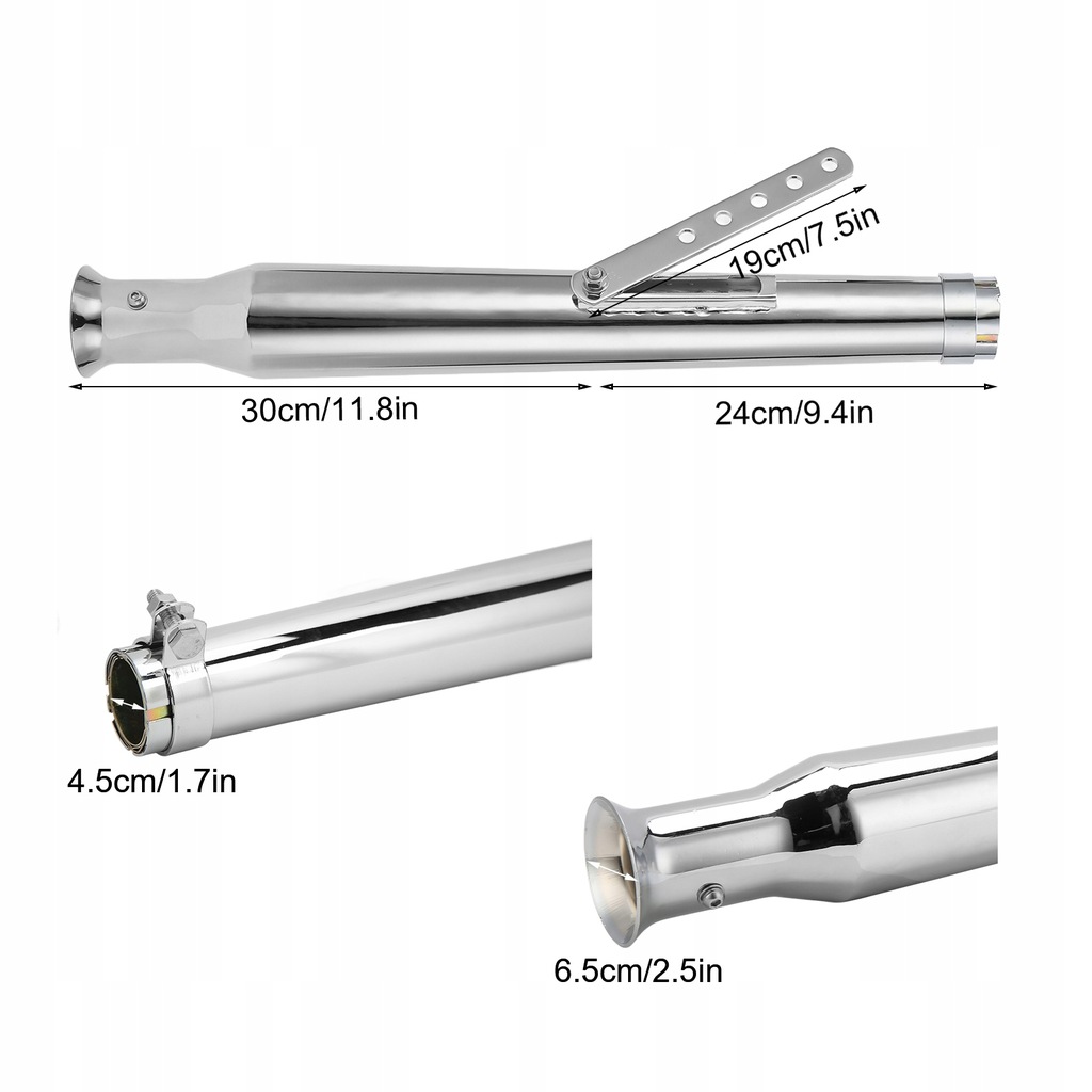 фото №9, 45mm/1.8in труба выхлопная motocykla мотоцикл