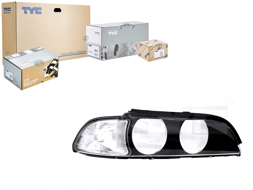 фото №1, Стекло фара l bmw 5 e39 11.95-08.00 tyc