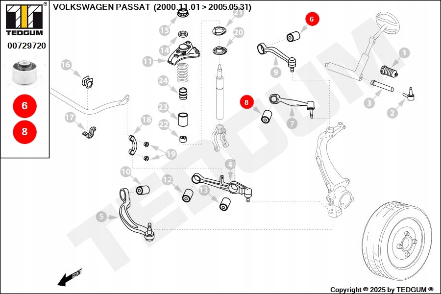 фото №14, Втулка важеля передній верхнього audi porsche seat skoda vw