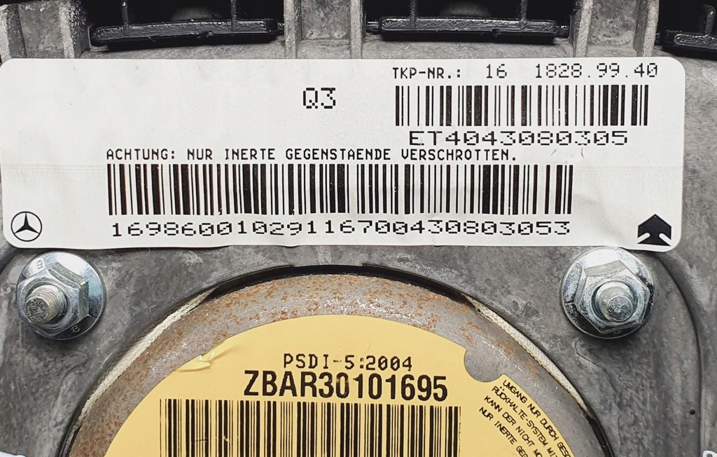 фото №7, Подушка подушка безопасности водителя mercedes w169 1698600102