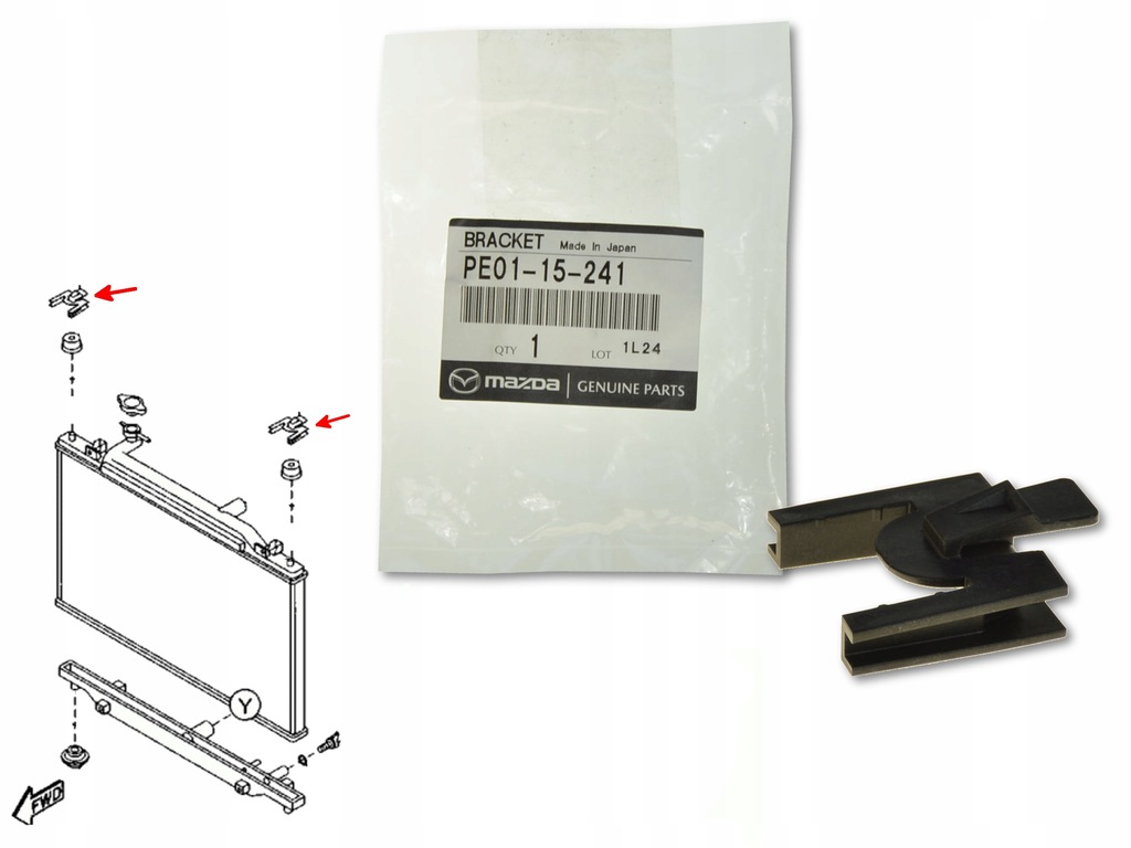 фото №1, Mazda cx-3 15- верхній кронштейн радіатора