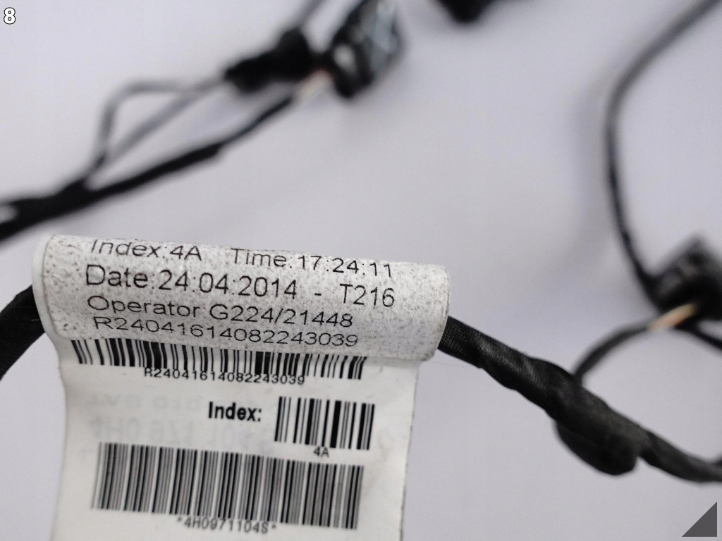 фото №9, Audi a8 4h0 d4 lift 13-17 электропроводка жгут + 4 датчики pdc бампер задняя