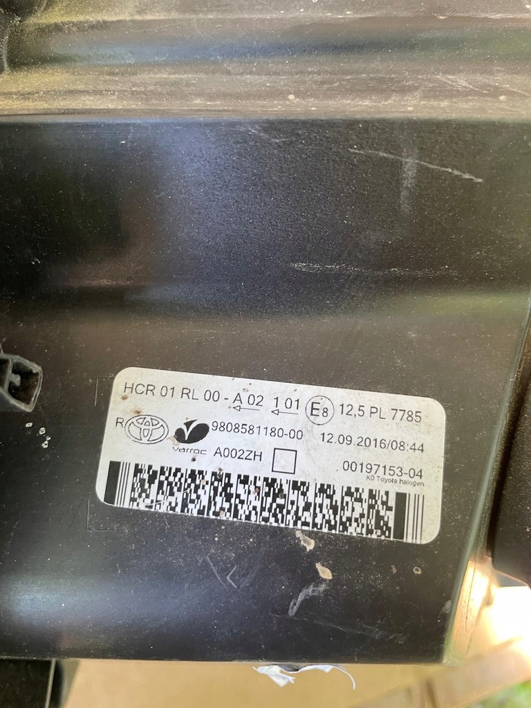 фото №10, Toyota proace 16r-23r лампа права передня правий перед 9808581180-00