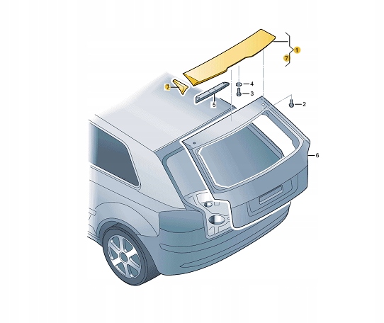 фото №10, Audi rs3 sportback 8p rear lid upper спойлер 8p4827933bgru