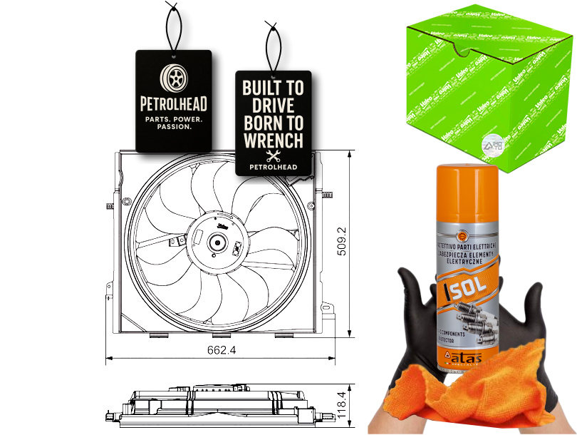 фото №1, Вентилятор радіатора з корпус renault espace v 1.6 1 #petrolhead pro+ kit4