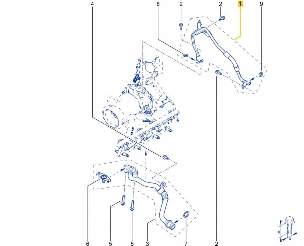 Шланг оливи турбіни renault express van 1.3 tce в Україні