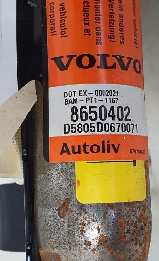 фото №6, Шторка безопасности подушка безопасности правая volvo xc90 8650402