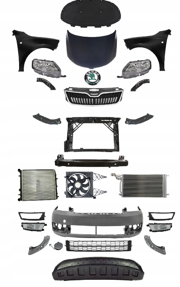 фото №1, Skoda rapid nh 2012-2017 kompletny перед капот pas