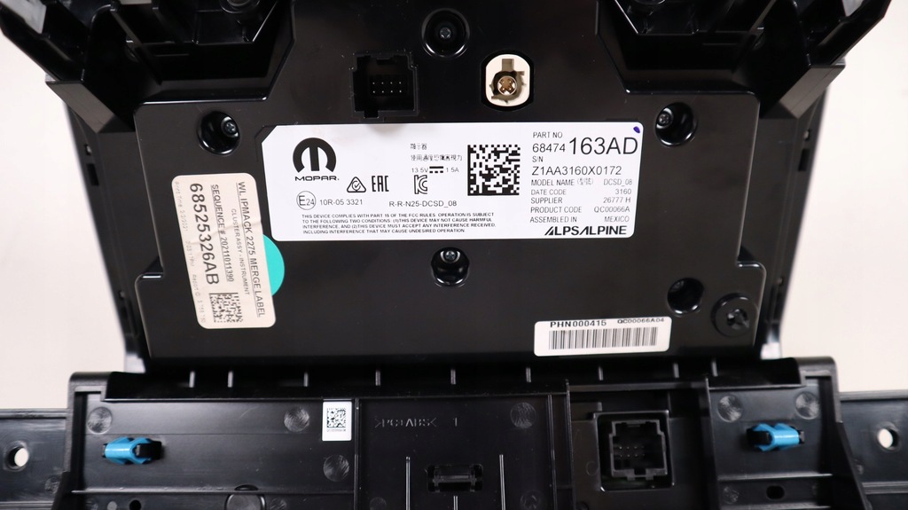 фото №7, Jeep grand cherokee wl радио дисплей панель 68474163ad, 68525326ab