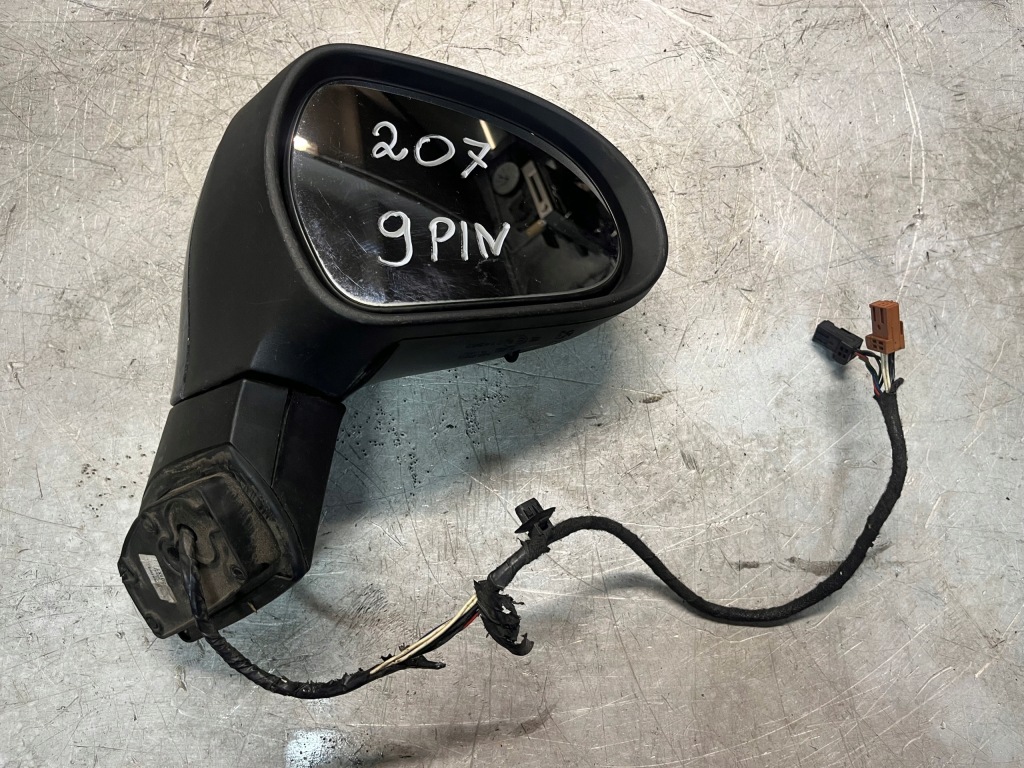 фото №1, Зеркало правое полный peugeot 207 9 pin