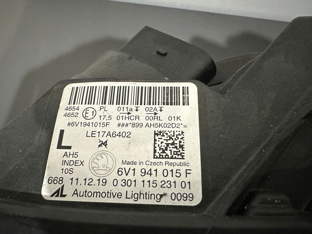 фото №8, Skoda fabia iii lift лампа левая full led europa 6v1941015f