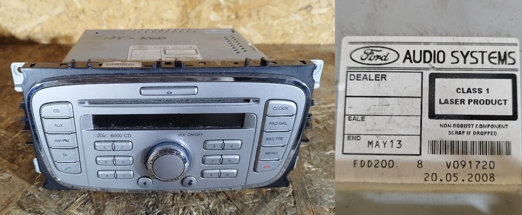 фото №1, Радио 6000cd ford focus c-max connect mondeo s-max galaxy гарантия