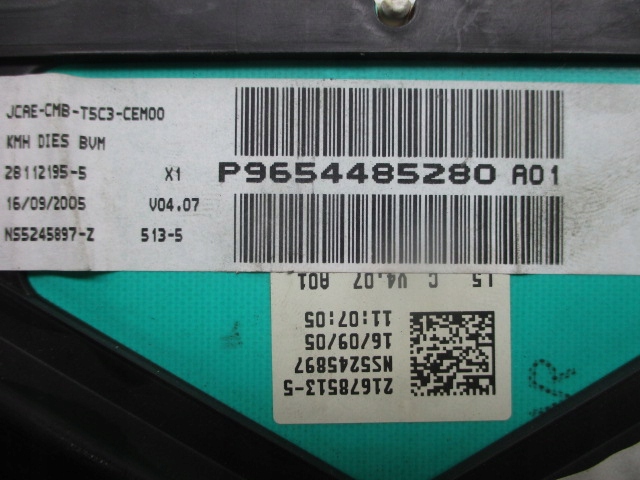 фото №6, Peugeot 307 hdi лічильник прилади 9654485280