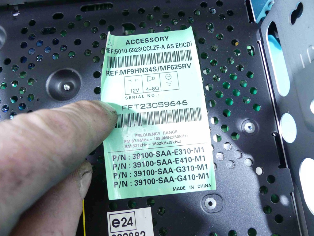 фото №7, Радіо заводський honda jazz ii 39100-saa-g412n5 радіопрогравач