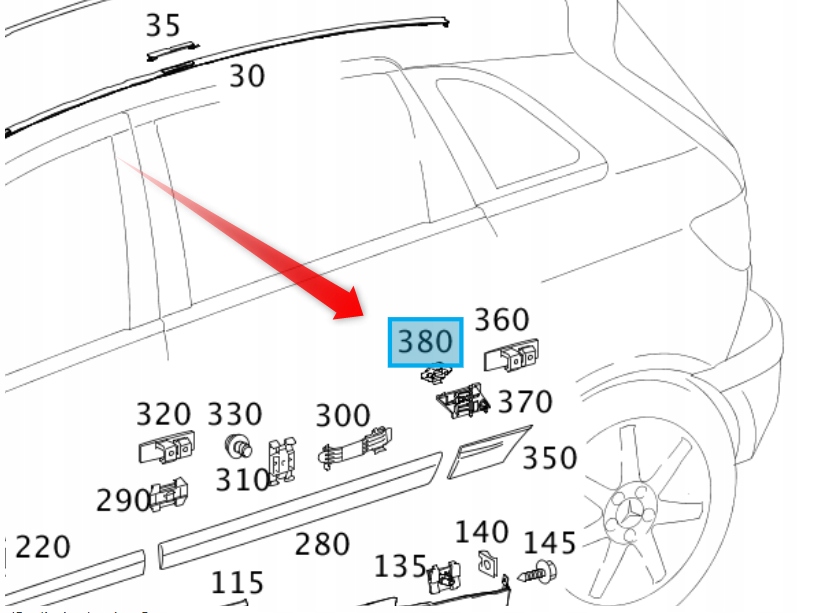 фото №1, Клипса монтаж накладки na крыло mercedes b w245 l/p